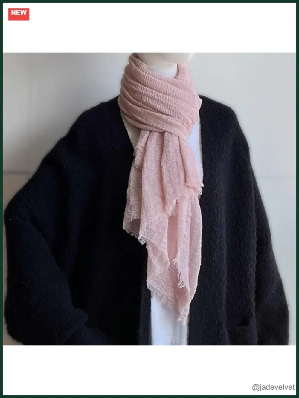 6PCS Soft Cotton Linen Crinkle Fashion Scarves Shawl Hijab